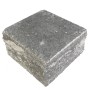 EHL Mauerstein Anzio-Light, Anfang-/End-Halbstein, 25x18x15 cm, grau-anthrazit.