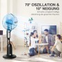 HOMCOM Standventilator in Schwarz/Silber mit Luftbefeuchter Funktion für ein angenehmes Raumklima.