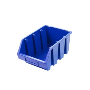 Blaue PROREGAL Sichtlagerbox aus Polypropylen, 17x24x12,6 cm, für Aufbewahrungssysteme.