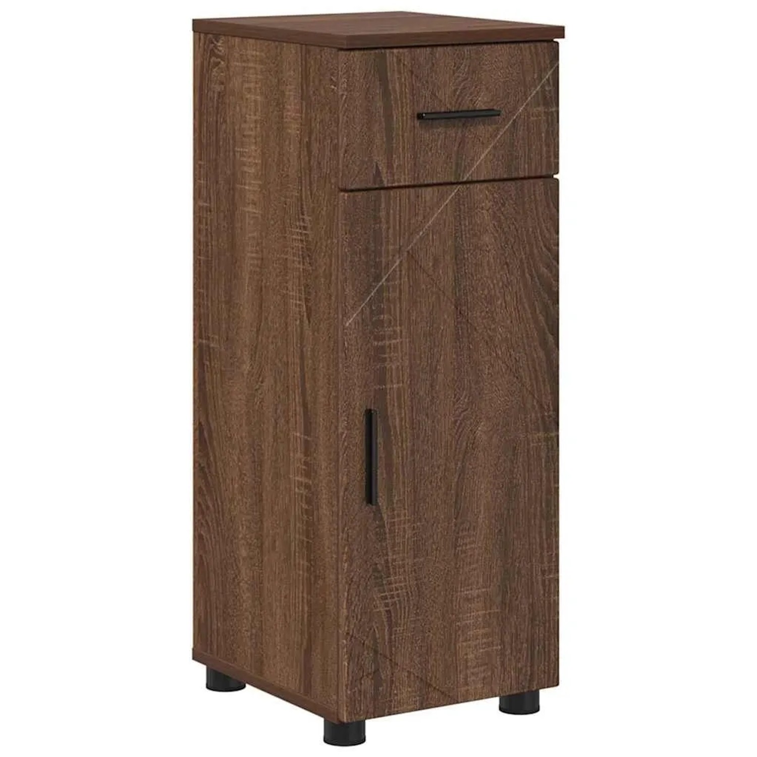 vidaXL Badezimmerschrank mit Tür Braun Eichen-Optik 30 x 35 x 80 cm 883331 günstig online kaufen