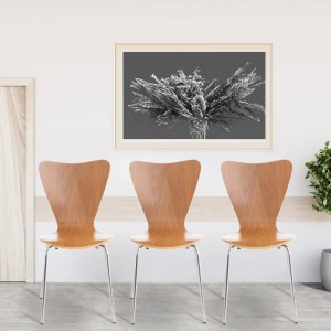 DELUKE Besucherstuhl BERLIN Holz Eiche 45x49x85cm Konferenzstuhl Wartezimmerstuhl Bürostuhl