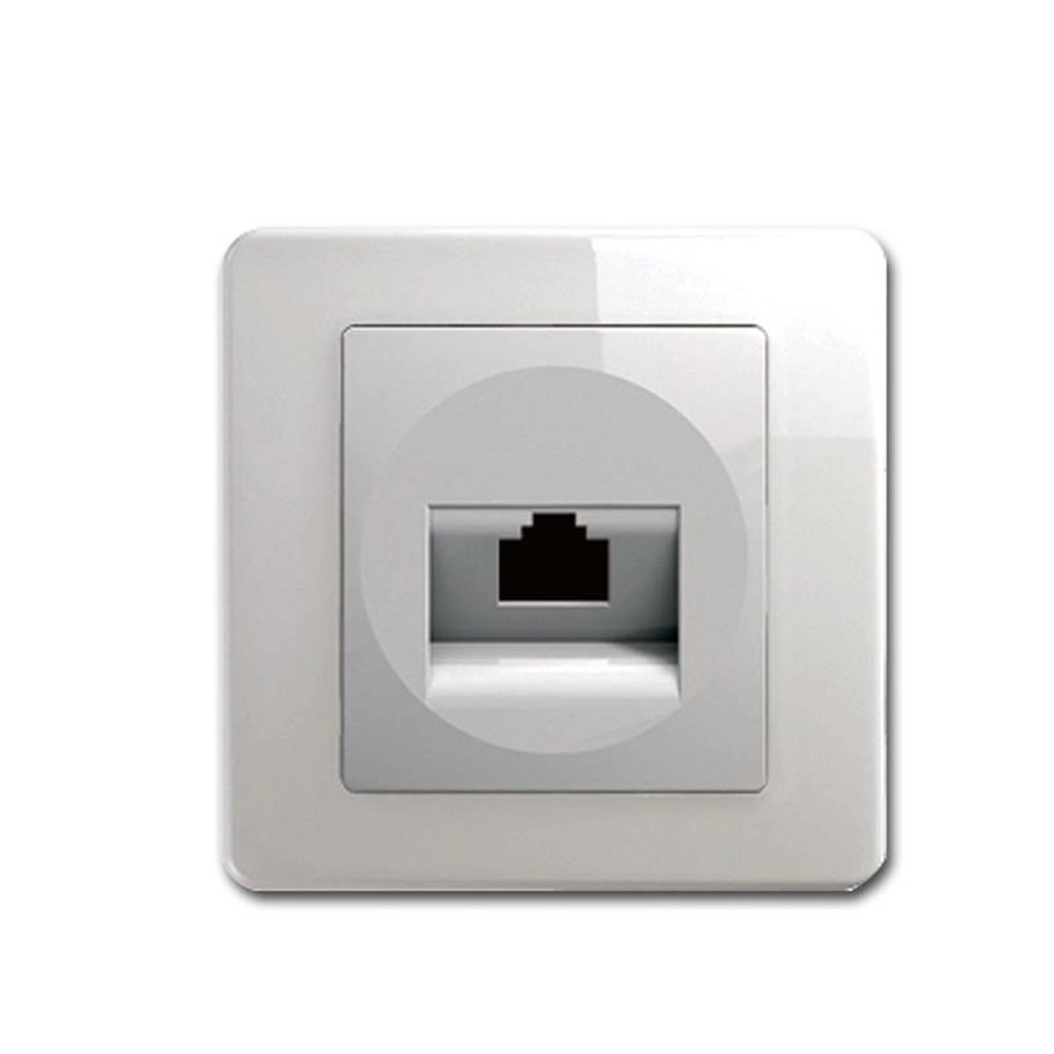 TEM EKONOMIK 1-Fach RJ45 Netzwerkdose Cat5e Weiß UP