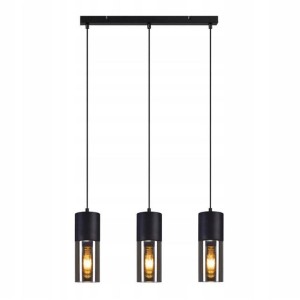 ZMH Pendelleuchte 3 flammig Vintage Glas Lampenschirm E27 Hängeleuchte für Esszimmer Küche Schlafzimmer