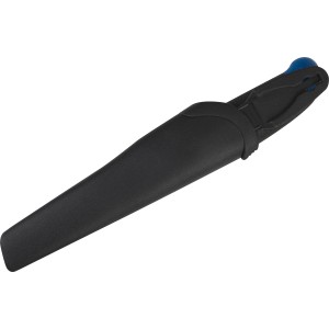 LUX-TOOLS Outdoor-Messer, 10 cm, blau-schwarz, mit Scheide. Robustes Messer für Outdoor-Aktivitäten.