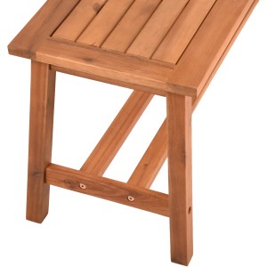 Detailansicht der Holz Gartenbank Santa-Clara, Akazienholz, geölt, braun.