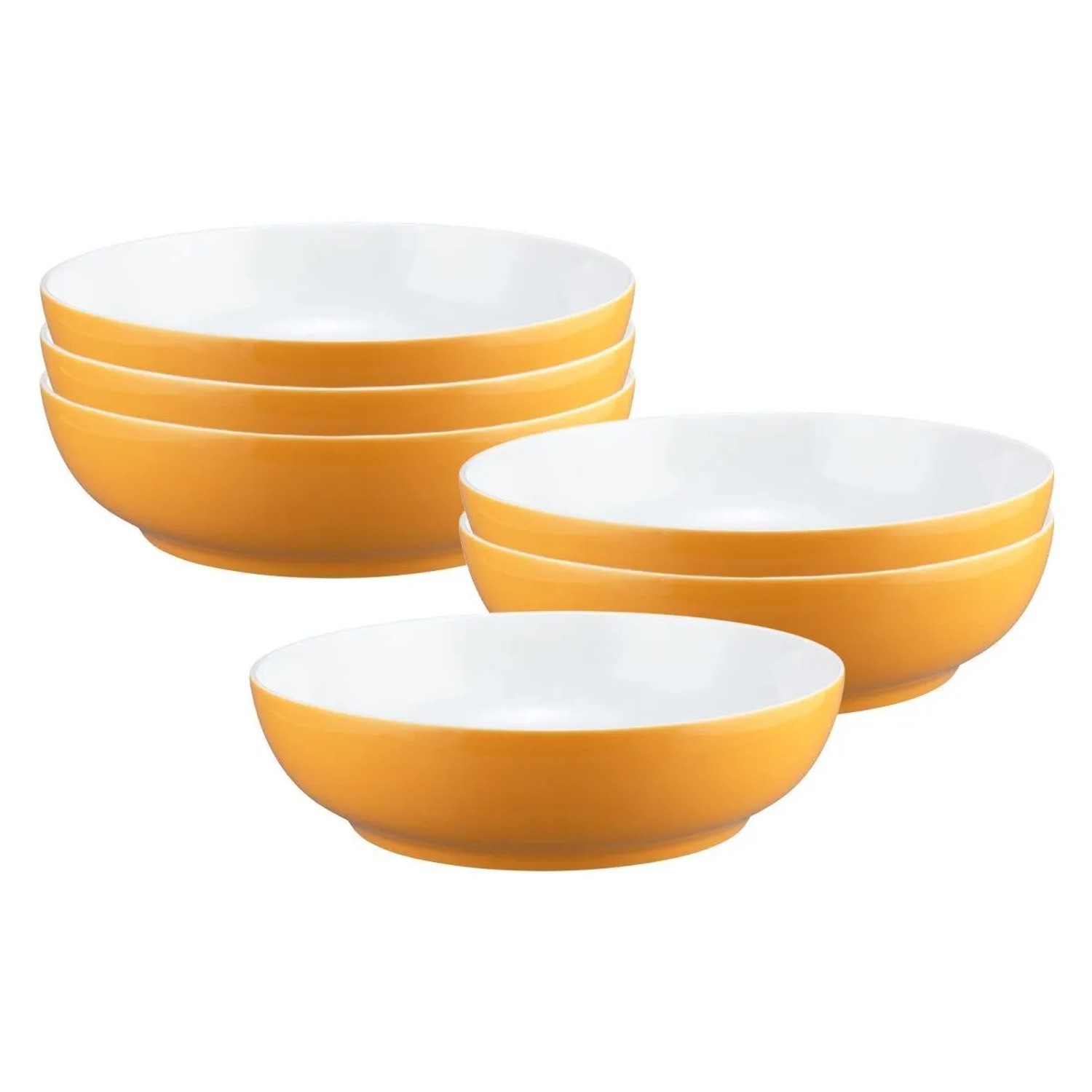 Seltmann Weiden Liberty Pure Colors Foodbowl 25 cm 6er Set Mango Orange