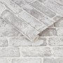 Papiertapete Fresco Backsteinwand Weiß, Rolle mit Backstein-Muster.