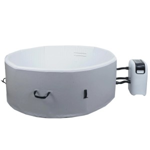 MCW Whirlpool N97 5 Personen Heizbar Aufblasbar Rund Ø180cm Grau-Weiß