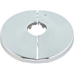 2er-Set LUX Klapprosetten, verchromt, Ø 15 mm, für Heizungsrohre und WC-Anschlüsse.