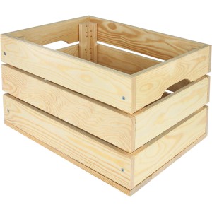 Holz-Allzweckkiste XL, unbehandelt, mit Tragegriffen. Ideal zur Aufbewahrung.