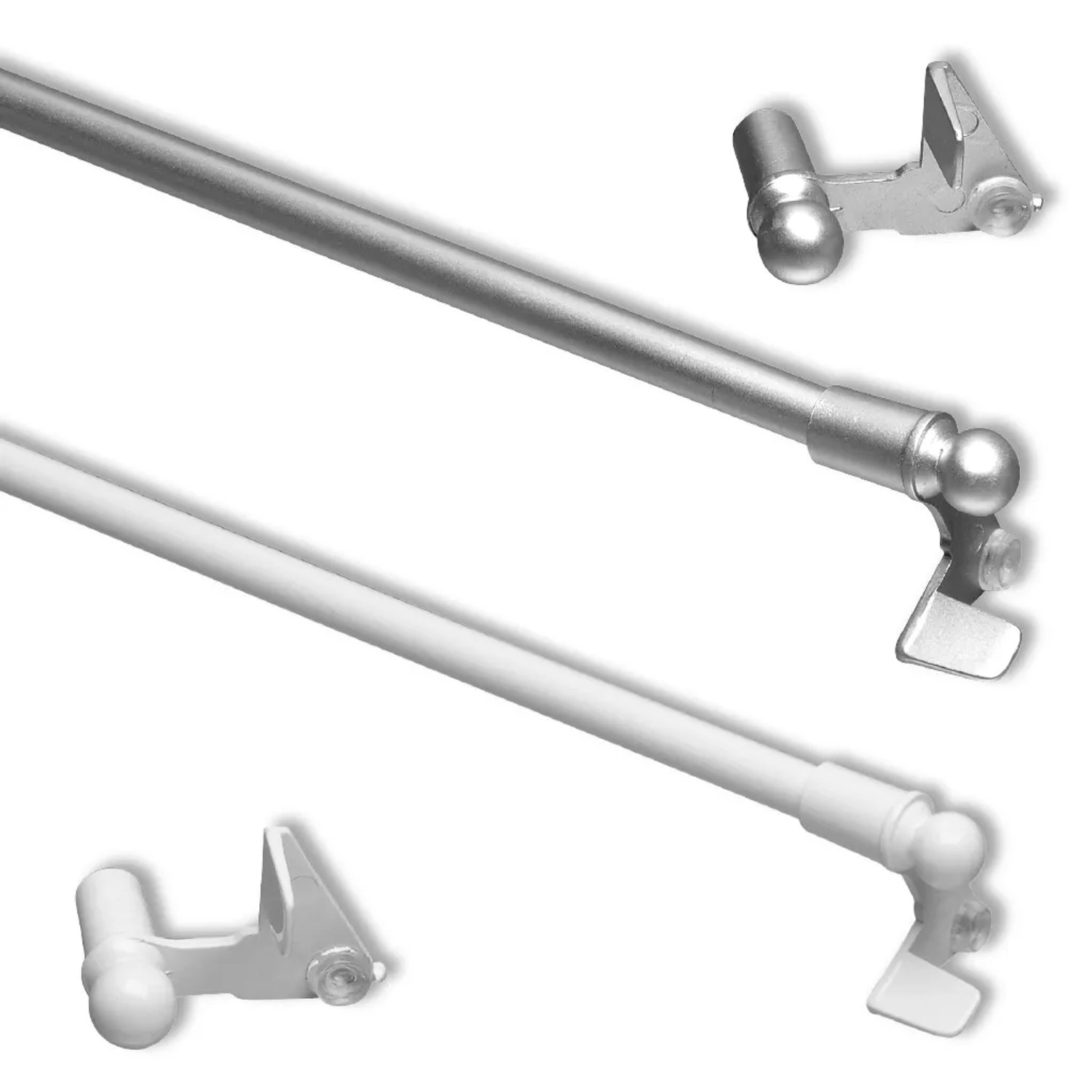 Bestlivings Gardinenstange ohne Bohren ausziehbar weiß 100-130 cm kaufen bei OBI