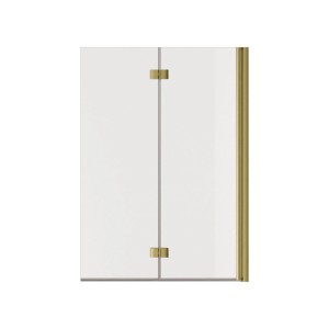 Schöner Wohnen Badewannenaufsatz Elara 140 cm x 100 cm Gold Matt 2-teilig