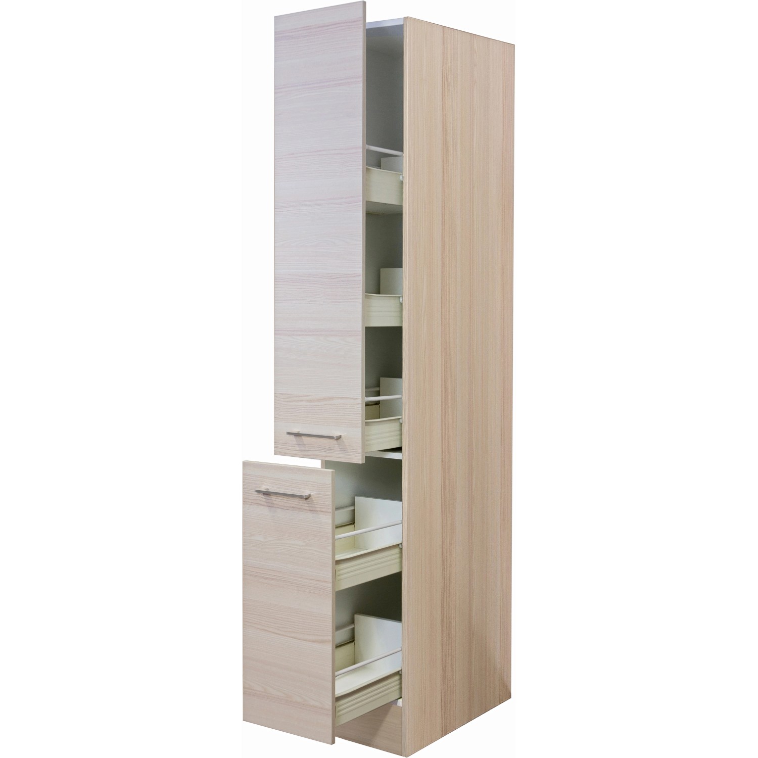 Flex-Well Exclusiv Apotheker-Hochschrank Focus 200 cm x 30 cm x 57 cm Akazie