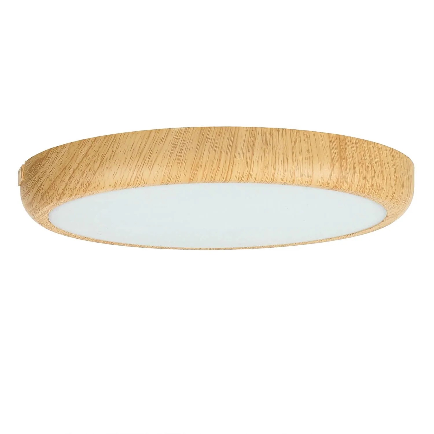 Licht-Erlebnisse LED Deckenleuchte Ø 22,5 cm Rund Holz Weiß Farbwechsel 2800-4400 K
