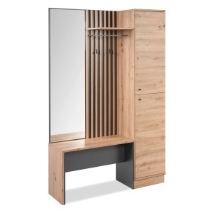 Homestyle4u Garderobe Industrial Flurgarderobe Sitzbank Garderobenpaneel