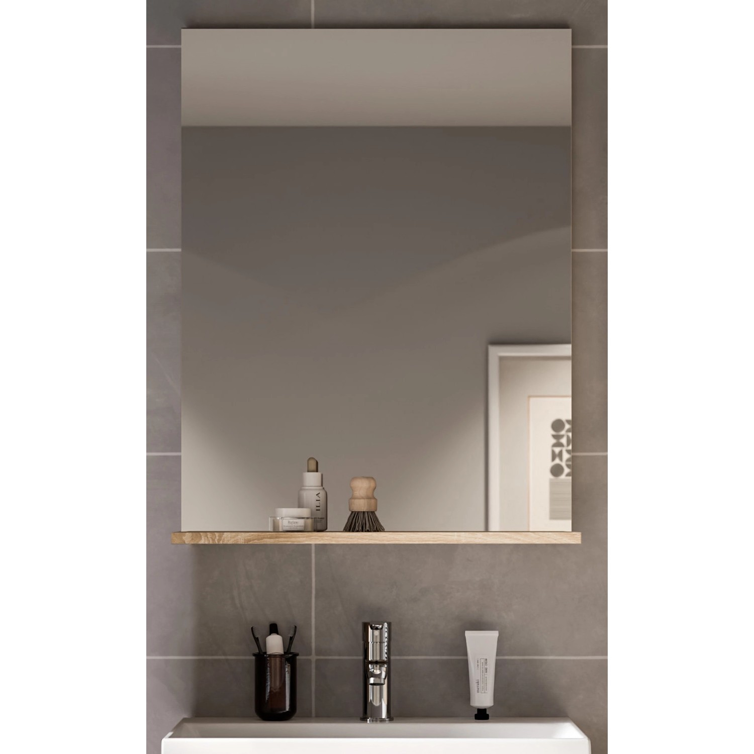 Inn.Furn Badezimmer Spiegel in Eiche 60 x 79 cm Mambo_2