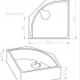 Technische Zeichnung Ottofond Wannenträger Sardinia mit Maßen in Draufsicht und isometrischer Ansicht.
