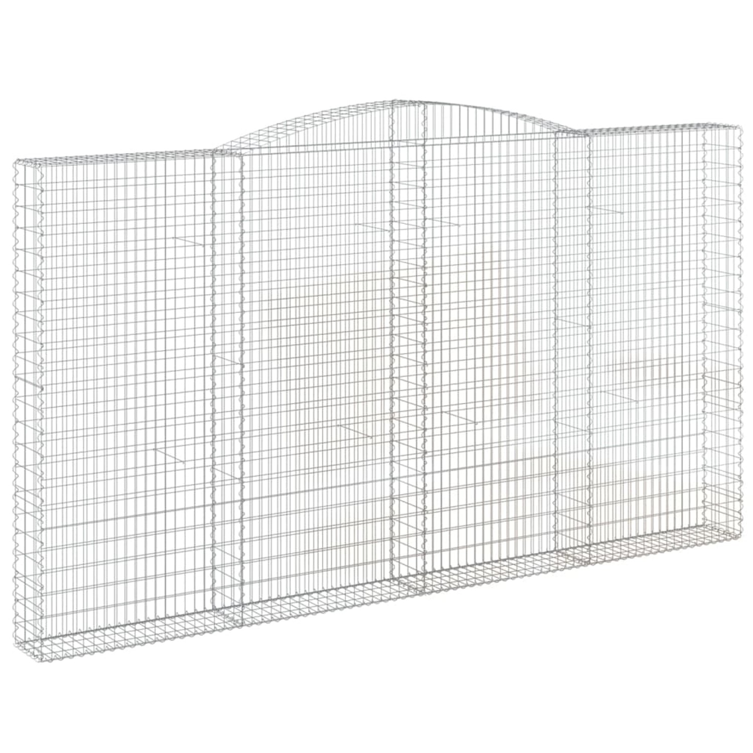 vidaXL Gabionen mit Hochbogen 7 Stk 400x30x220/240cm Eisen 1635876