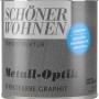 Schöner Wohnen Metall-Optik Graphit, glänzende Effektfarbe im 375ml Gebinde.