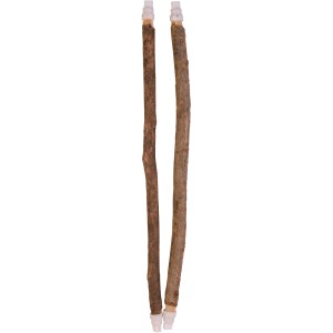 Trixie Natural Living Sitzstangen, 35cm, 2 Stück, für Vogelkäfige. Naturholz mit Kunststoffendkappen.
