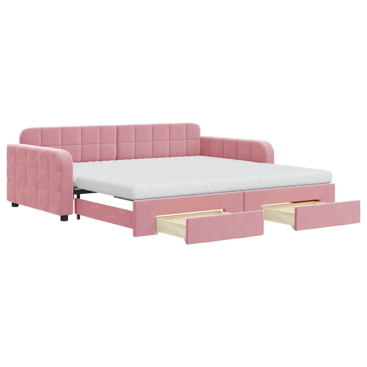 vidaXL Gästebett Gästebett Tagesbett Ausziehbar mit Schubladen Rosa 100x200 günstig online kaufen