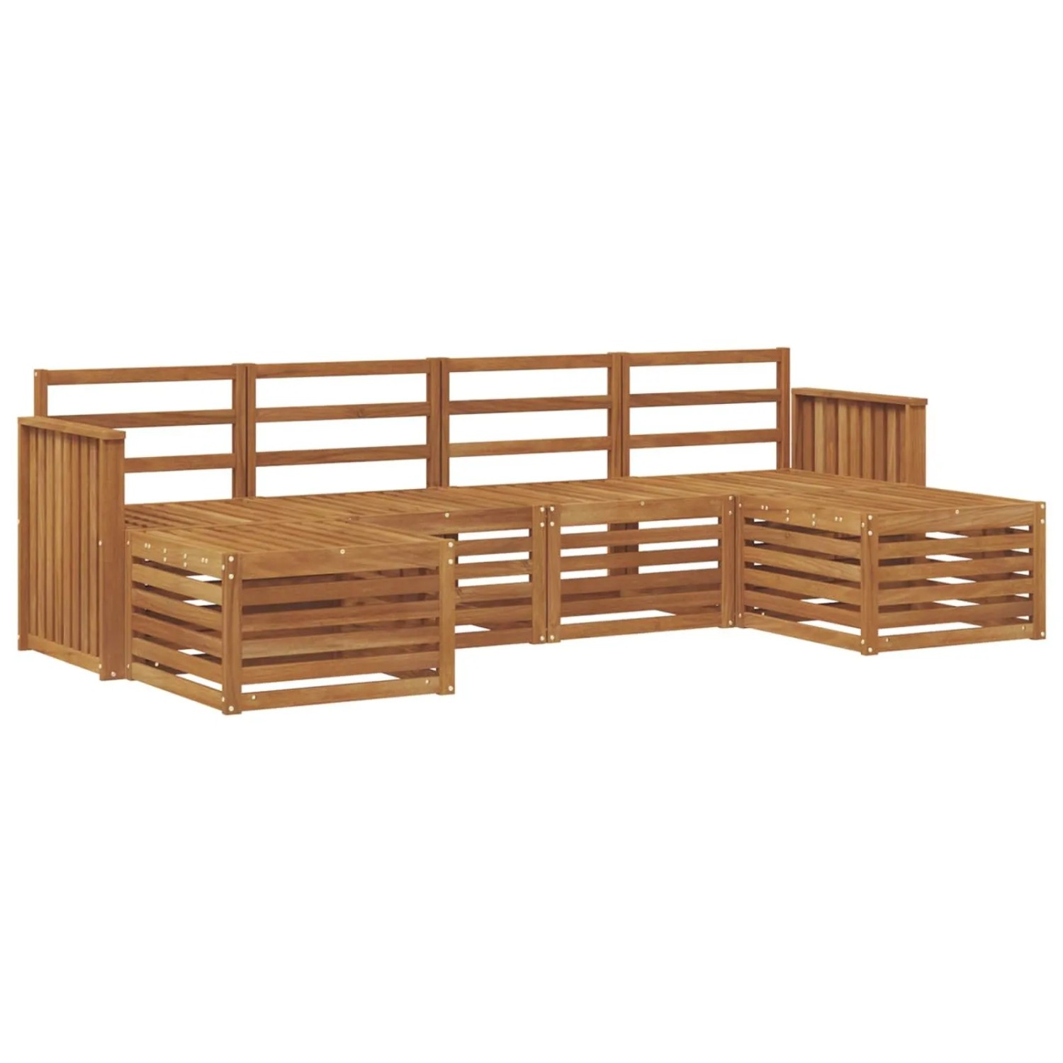 vidaXL Sofagarnituren 6 Tlg Natur Massivholz Akazie 3375244