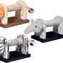 Dobar 3er-Set Kratztiere: Zebra, Elefant, Löwe. Kratzbaum für Katzen zur Krallenpflege und zum Spielen.