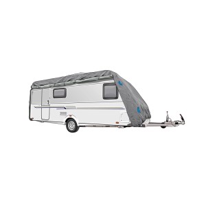 TRAVORA Wohnwagen Plane Abdeckplane Caravan Cover Schutzhülle Wohnwagenplane Größe L 610 x 250 x 220cm