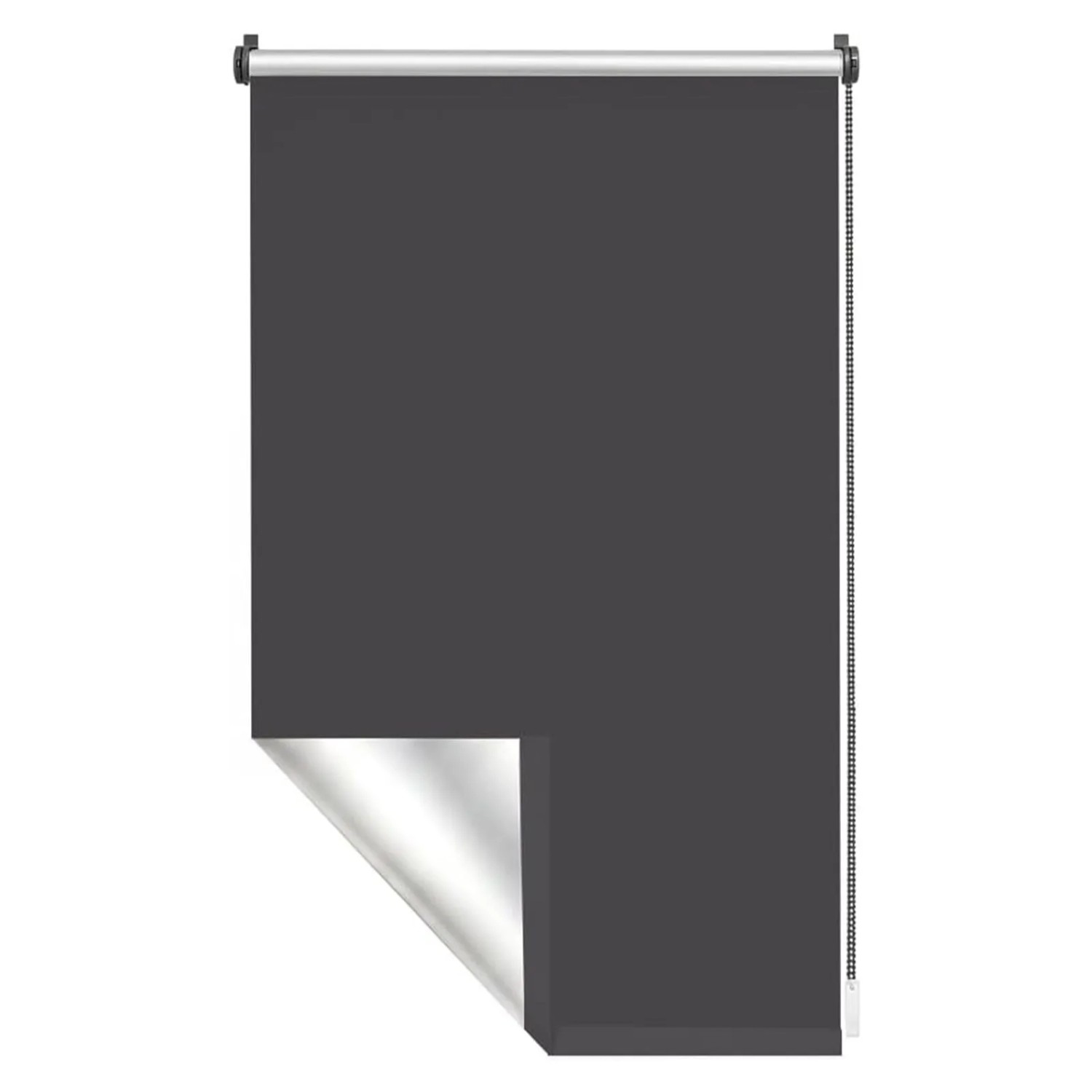 Sekey Thermo Rollo Verdunkelungsrollo ohne Bohren Dunkelgrau 90x220cm