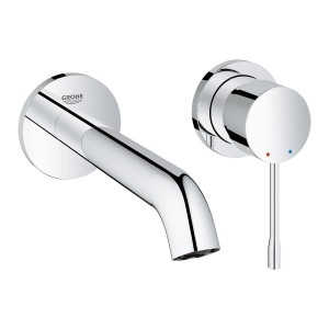Grohe Essence 2-Loch-Waschbeckenarmatur in Chrom, Aufputzarmatur für Waschtische.