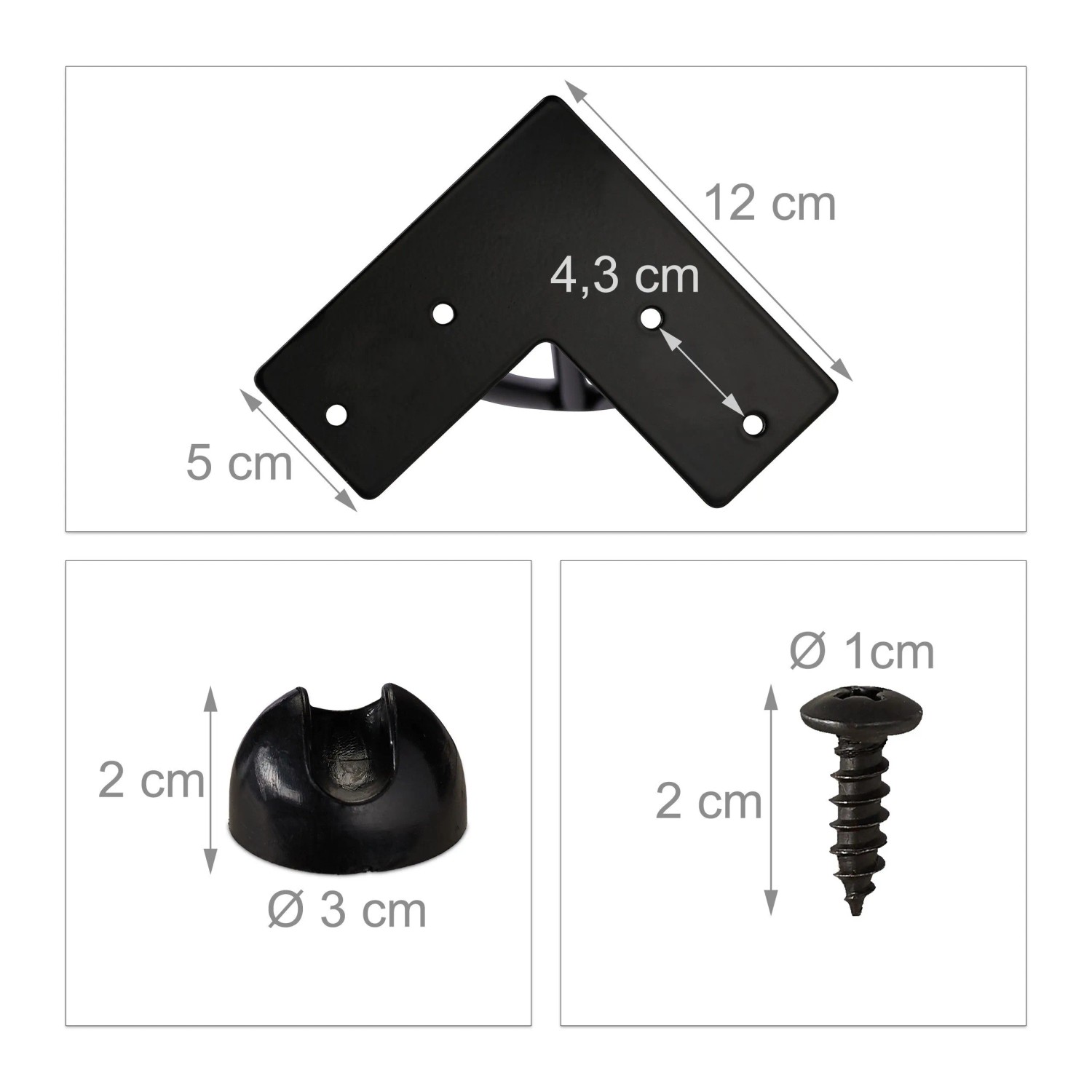 Relaxdays Haarnadelbeine 4er Set Stahl Schwarz 3 Streben 71 cm_5