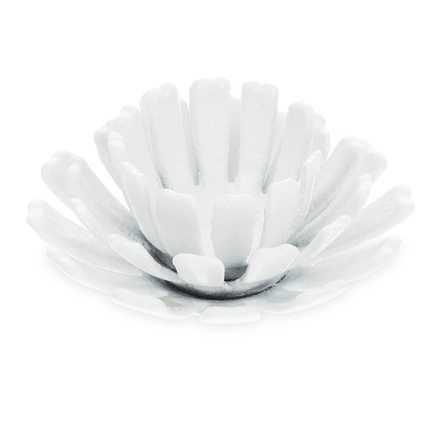 Relaxdays Teelichthalter Gusseisen Weiß 2er Set 6 cm x 13,5 cm 0,6 kg