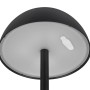 Reality LED-Tischleuchte Ricardo, schwarz matt, Unteransicht mit USB-Anschluss.