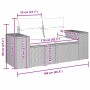 vidaXL Gartenmöbel Set, 8-teilig, schwarz, Poly Rattan, Akazie, mit Maßangaben.