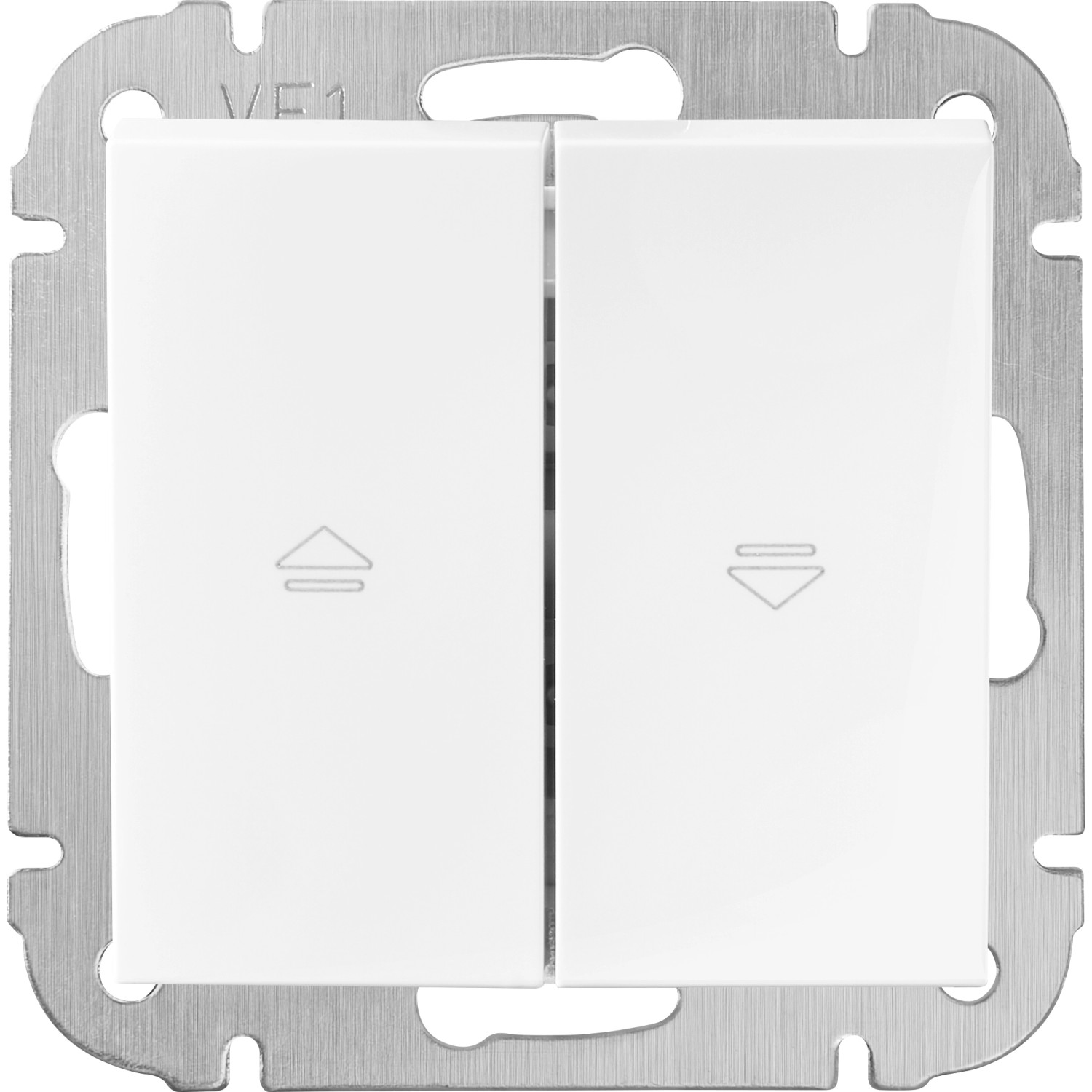 Elektromaterial Schalter Finnja Weiß-Glänzend