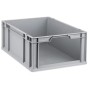 Graue PROREGAL Eurobox NextGen Store mit offener Front, 44 Liter, 22x40x60 cm.