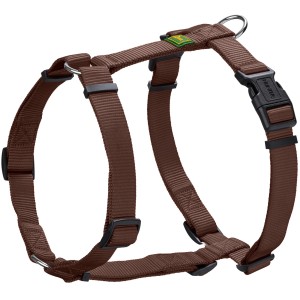 Braunes Hunter Hundegeschirr Vario Rapid (Größe M-L) aus Nylon mit Steckverschlüssen.