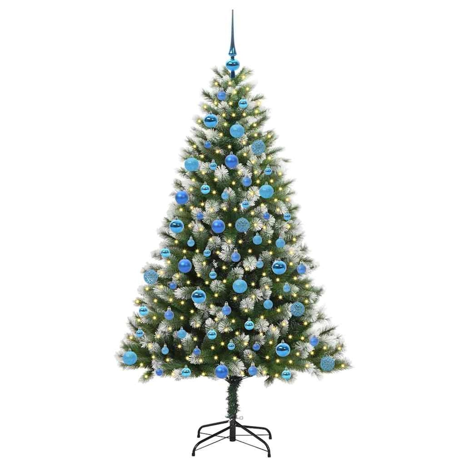 vidaXL Künstlicher Klapp Weihnachtsbaum mit Schneeüberzug 180 cm 3395449