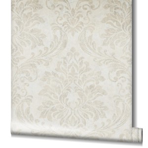 Beige Vliestapete mit Ornamenten von Marburg, bekannt aus GZSZ. Elegante Wandgestaltung für Ihr Zuhause.