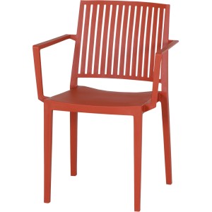 Siena Garden Stapelsessel Lane in Brick: Gartenstuhl aus robustem, recycelbarem Material.