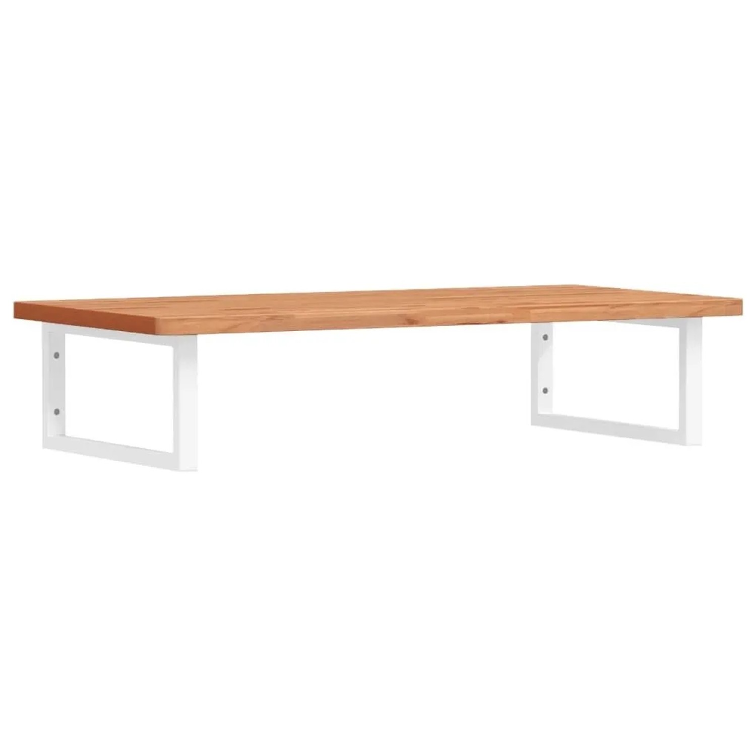 vidaXL Waschbeckenregal Wandmontage Stahl und Massivholz Buche 3302440