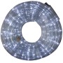Aufgerollter, transparenter 9 m LED-Lichtschlauch für Innen- und Außenbereich.
