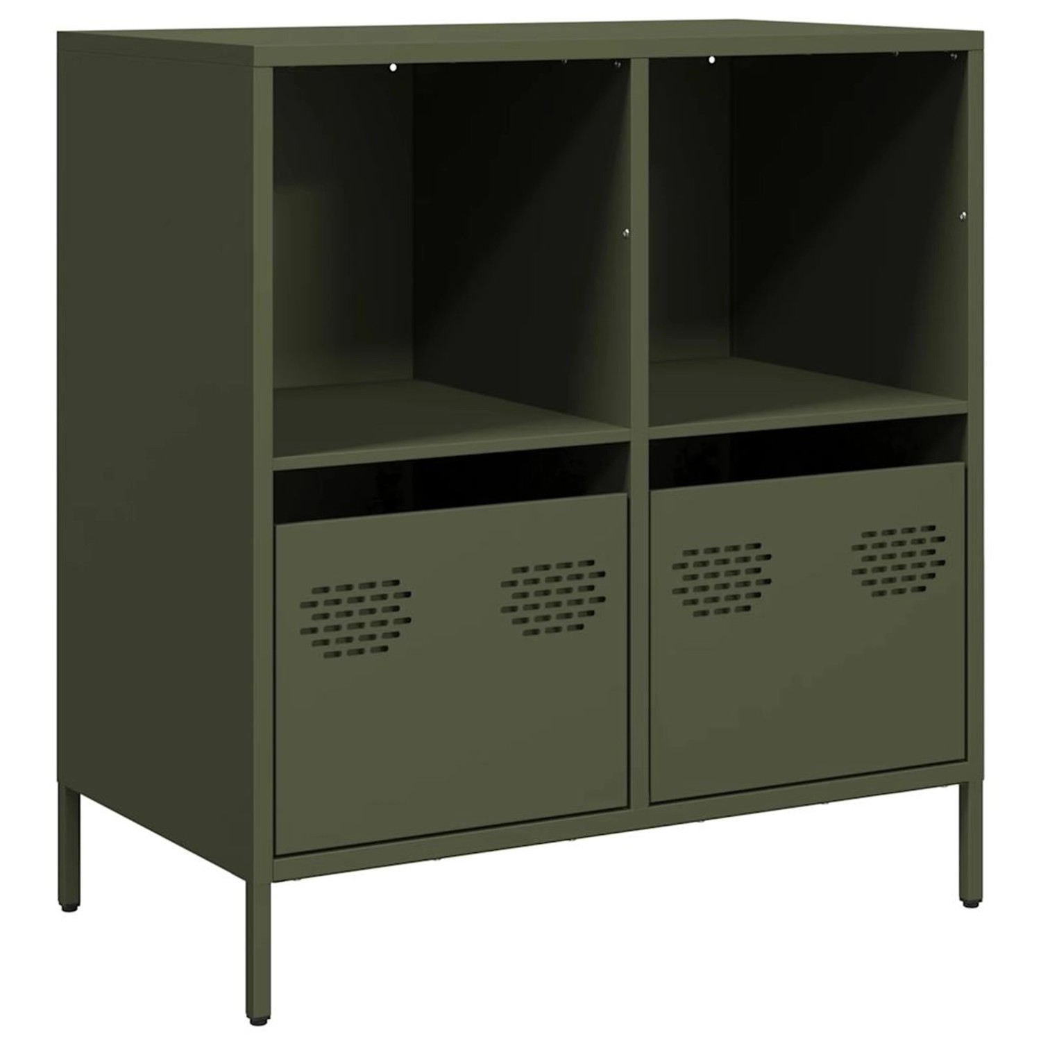 vidaXL Sideboard Olivgrün 68x39x73,5 cm Kaltgewalzter Stahl 851362 günstig online kaufen