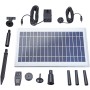 Pontec Solarwasserspielpumpe PondoSolar 600 Control Set mit Solarpanel, Pumpe, Düsen, LED und Fernbedienung.