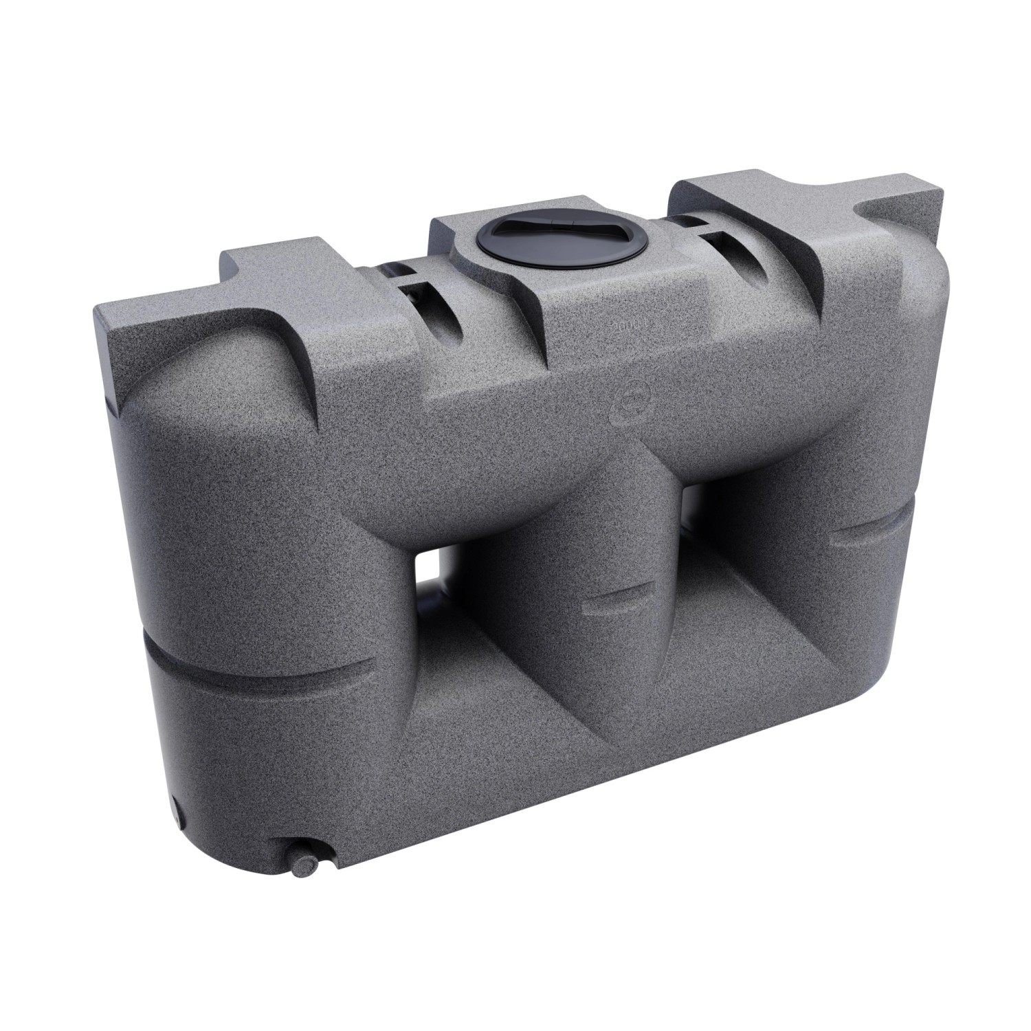 KMND 2000L Flach Trinkwasser Wassertank Marmoriert