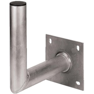 Hama SAT-Wandhalterung aus Aluminium, 25 cm Wandabstand zur Montage von Satellitenspiegeln.