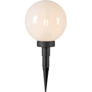 Deko-Außenleuchte Moneglia, Kugelform mit Erdspieß, Ø 20cm, für stimmungsvolle Gartenbeleuchtung.