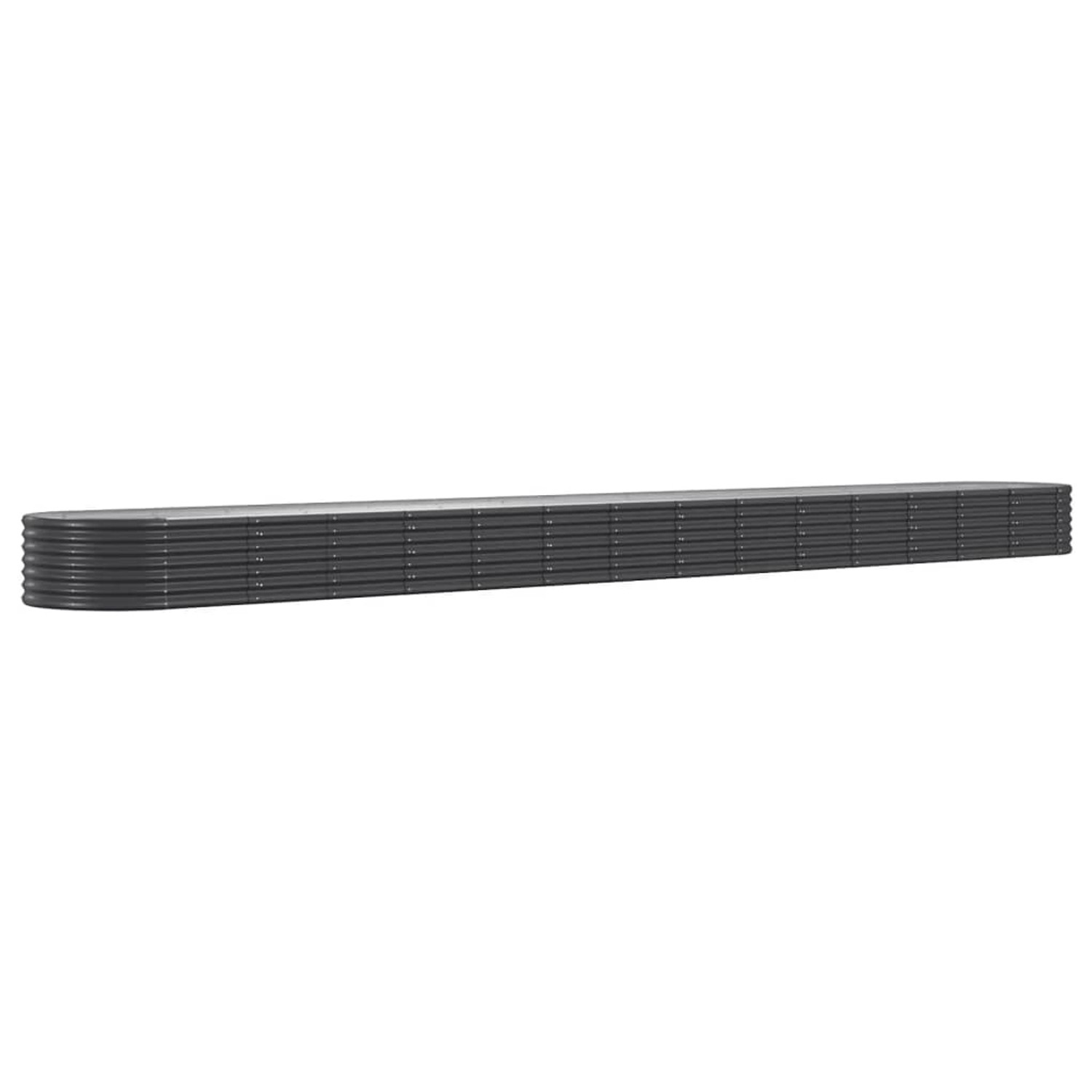 furnicato Hochbeet Pulverbeschichteter Stahl 620x80x36 cm Anthrazit