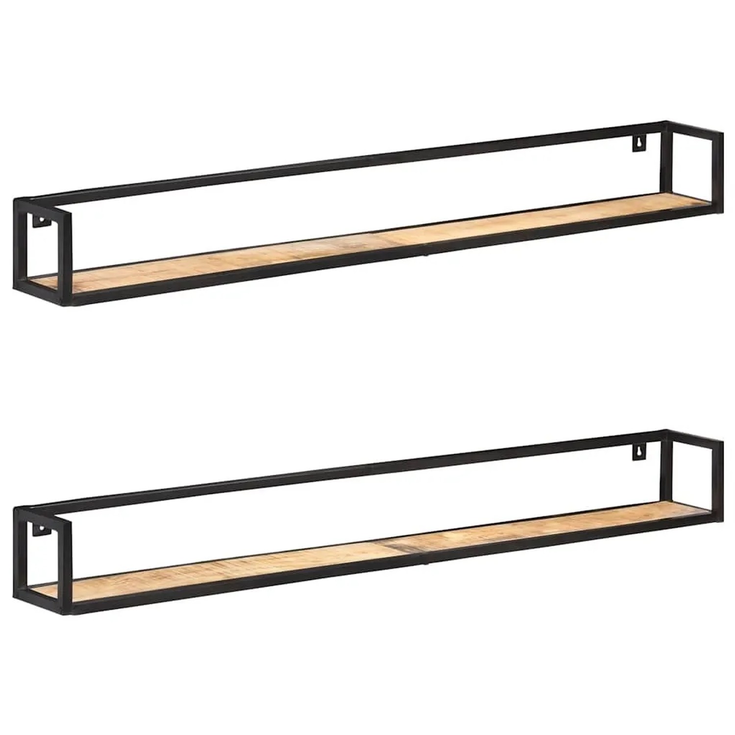 vidaXL Wandregale 2 Stk. 160 cm Raues Mangoholz 320676