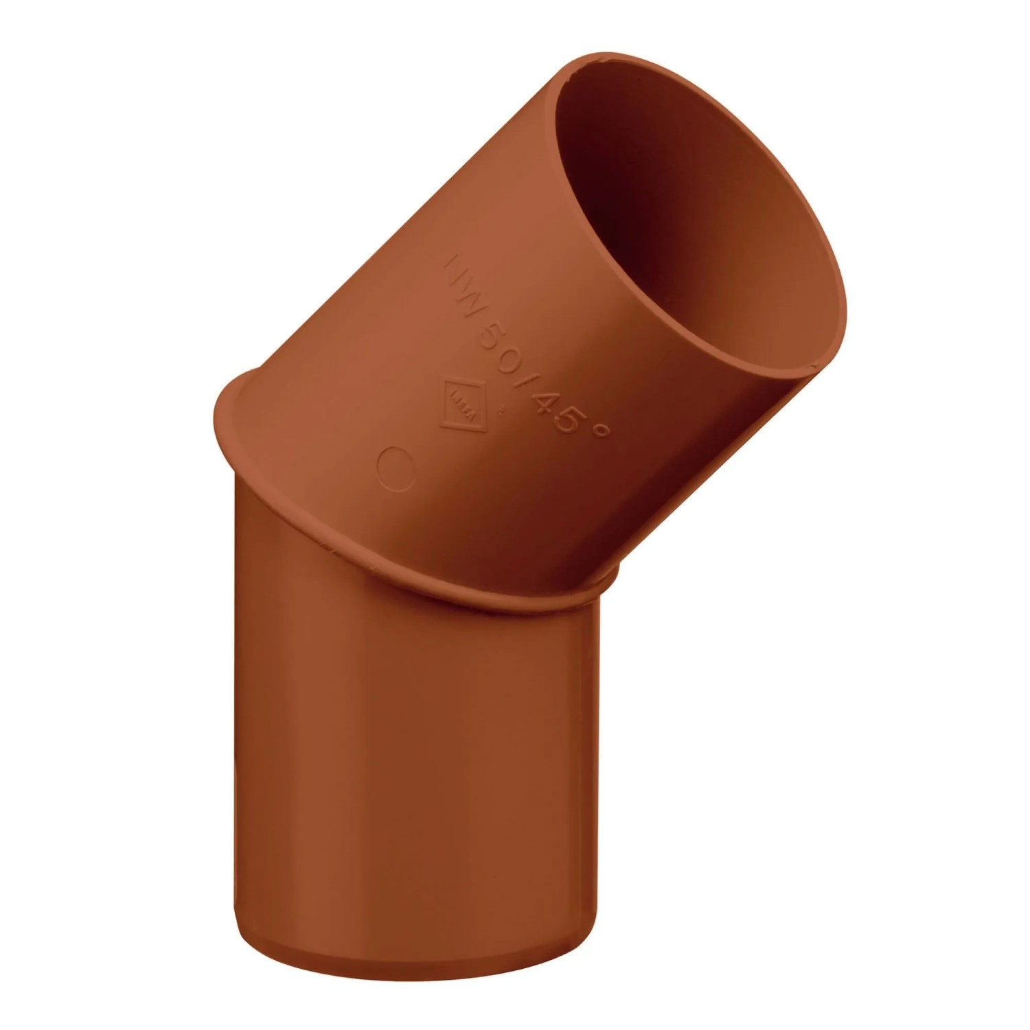 Inefa Fallrohrbogen 45 Grad PVC DN 50 Braun Dachentwässerung